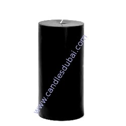 Black Pillar Scented Candles.