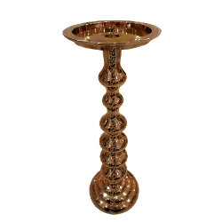 Candle Holders - Pilllar Metal in Golde Finish.