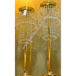 Candle Holders in Antique Gold and Glass Finish.