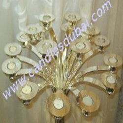 Candleberra in Gold or Silver Finish.