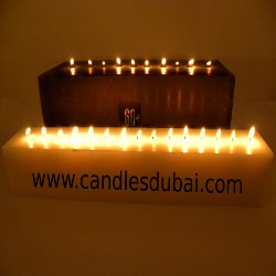 Earth Hour Horizontal Candles-Black & White XL