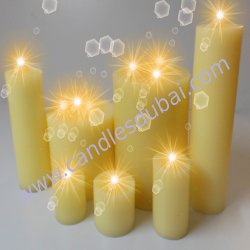 <p>Spa Pillar Candles.</p>