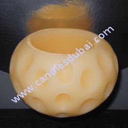 Wax Shell Hurricane Sphere Candle Holders